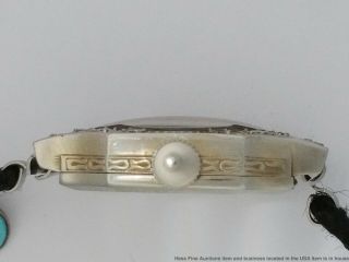 Very Art Deco 18k White Gold Diamond Gruen Precision Ladies Wrist Watch 3