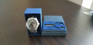 Ebel Sport Classic Quartz Steel Black Dial Watch,  Gift (chopard Key Chain)