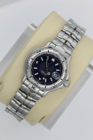 Tag Heuer Womens 6000 Professional Blue Silver Watch WH1315.  BA0677 Crystal 7