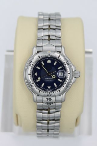Tag Heuer Womens 6000 Professional Blue Silver Watch WH1315.  BA0677 Crystal 9