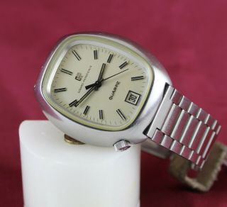 Vintage Girard - Perregaux Quartz Date Mens Watch Ref 9666 Cal 353 - 707 Case 38 Mm