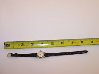 Vintage OMEGA Ladymatic 17 Jewel 455 14K Solid Gold Watch w/Crocodile Strap 10