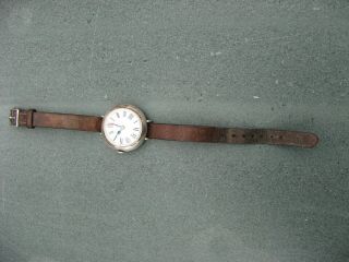Rare Left Handed WW1 Silver Trench Wrist Watch 2