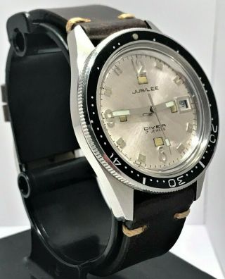 RARE VINTAGE 1960 ' S JUBILEE SKIN DIVER BY WITTNAUER SERVICED USA SELLER 3