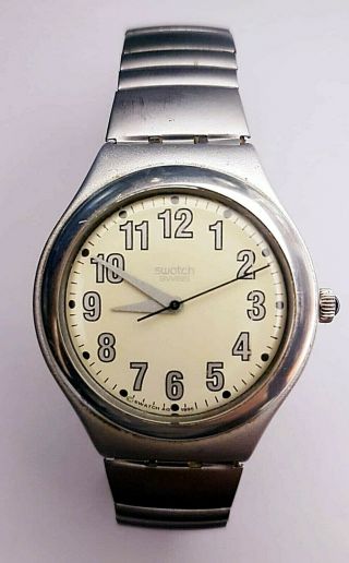 Vintage Swatch Ag 1996 Irony Aluminium Men 
