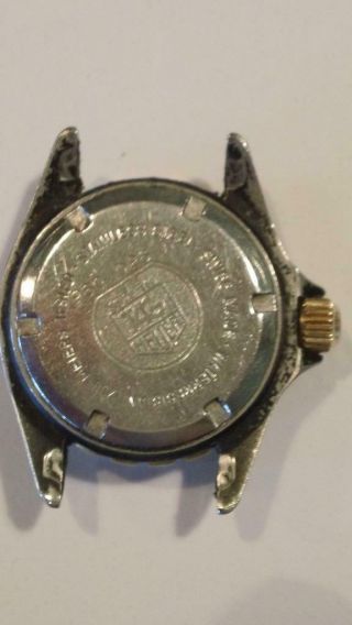 Vintage TAG Heuer Professional 1000 Black & Gold Ladies Divers Watch - 980.  028N 3