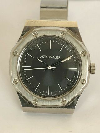 Vintage Rare Astromaster " Royal Oak " Homage Buler Swiss Watch Grey Dial 1