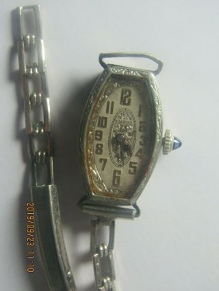 Vintage Ladies Toledo Art Deco 18k Gold Filled Watch For Parts/repair 38