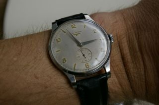 Stainless Steel Longines Vintage Oversized 12.  68 Calatrava Watch (37.  3 Mm)