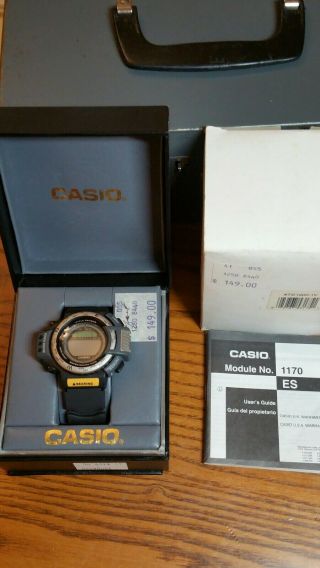 Vintage Casio Watch (atc 1200 - V) Model No.  1170 Es.  Never Taken Out Of Box Need.