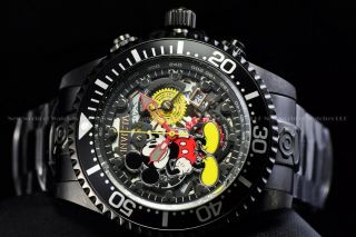 Invicta 47mm Limited Ed Grand Diver Micky Mouse Chrono Black Swiss Quartz Watch 3