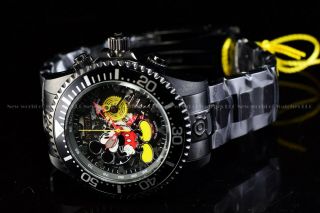 Invicta 47mm Limited Ed Grand Diver Micky Mouse Chrono Black Swiss Quartz Watch 5