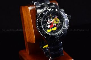 Invicta 47mm Limited Ed Grand Diver Micky Mouse Chrono Black Swiss Quartz Watch 8
