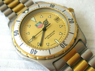 Tag Heuer 2000 Classic,  Professional 200m,  18k Gold Plated,  Men 