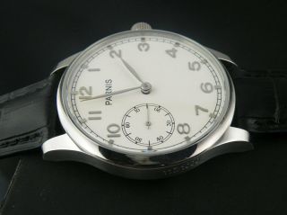 44mm Parnis White dial mechanical hand - winding Vintage Mens Watch 6497 4