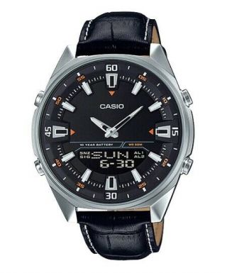 Casio Amw - 830l - 1a Analog Digital Black Mens Watch Wr 50m Amw830l - 1a