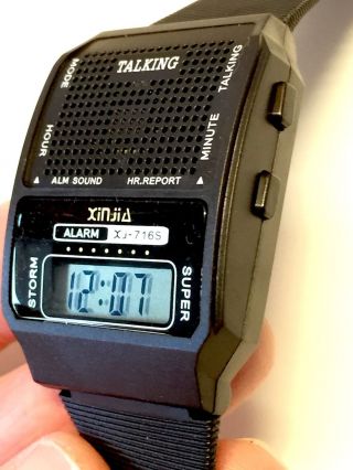 Human Rooster Crow Sound Voice A1 Loud & Clear English Talking Alarm Watch