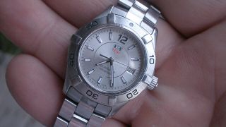Tag Heuer Waf1412.  Vd7655 Silver Gray Aquaracer Watch Womens Diver Battery