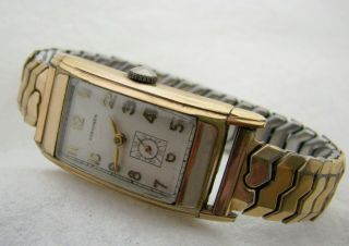 Vintage Mens Art Deco Longines 9l 17 Jewel Gold Filled Wristwatch Watch Parts