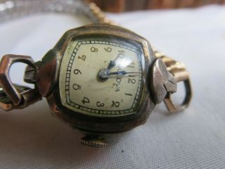 Vintage Bulova Ladies Rose Gold Plate Winding Watch Repair Kca6