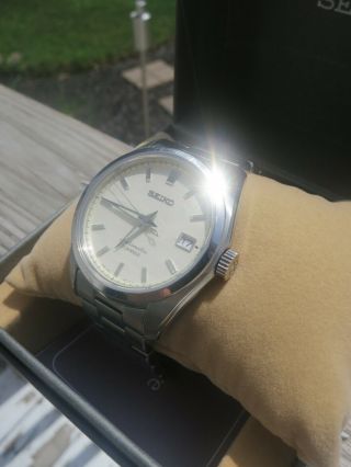 Seiko Mechanical SARB035 Wrist Watch for Men - Silver/Beige 5
