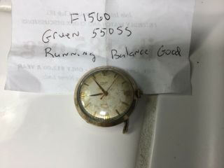 Mens Gruen 550ss Running Watchmakers Estate Vintage Parts Repair