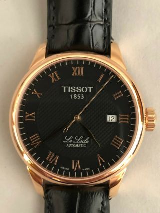Tissot - T41.  5.  423.  53 - Le Locle Automatic Rose Gold & Black Dial Men 