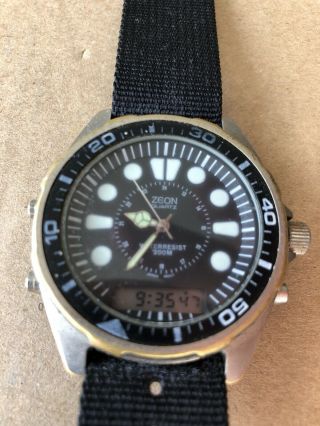Vintage Men’s Zeon 4129 Military Divers Watch With Seiko Movement