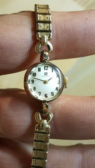 Vintage Omega Ladies 14k Gold Filled,  Wristwatch Near