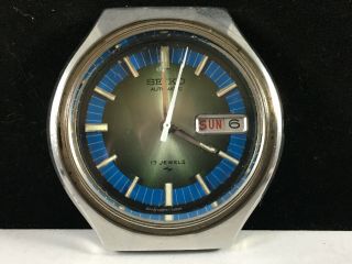 1970s Vintage Seiko Automatic 17 Jewel Green/blue Watch - 7006 - 7209