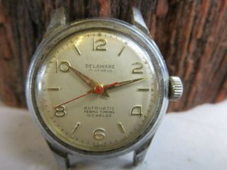 Vintage Delaware 17 Jewel Automatic Mens Watch Repair Rp8