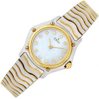 Ebel Classic Wave Mini Mop & Diamond Dial Stainless Steel & 18k Gold Watch