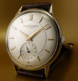 Vintage & Fine Girard Perregaux Textured Dial Hand Winding 1950 Wristwatch Big