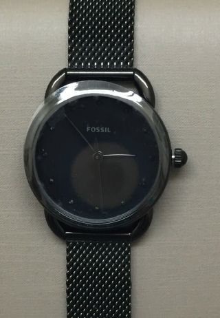 Fossil Tailor Watch Es4489 Black Mesh Band