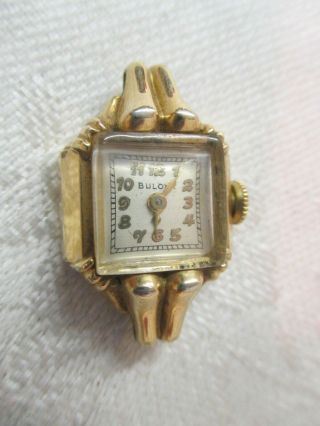 Vintage Bulova Ladies Watch 10k Gf 21 Jewels Parts