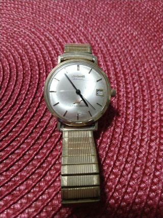 Vintage Mens Longines Ultra Chron 10k Gold Filled Automatic Wristwatch per 10