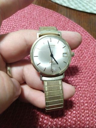 Vintage Mens Longines Ultra Chron 10k Gold Filled Automatic Wristwatch Per