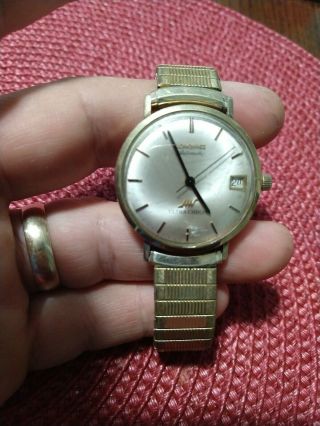 Vintage Mens Longines Ultra Chron 10k Gold Filled Automatic Wristwatch per 8