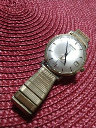 Vintage Mens Longines Ultra Chron 10k Gold Filled Automatic Wristwatch per 9