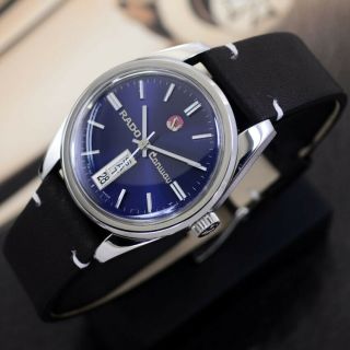 [GI]VINTAGE RADO CONWAY AUTOMATIC BLUE DIAL DAY&DATE DRESS MEN ' S WATCH RARE ITEM 2