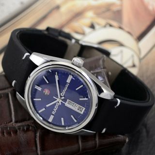 [GI]VINTAGE RADO CONWAY AUTOMATIC BLUE DIAL DAY&DATE DRESS MEN ' S WATCH RARE ITEM 4