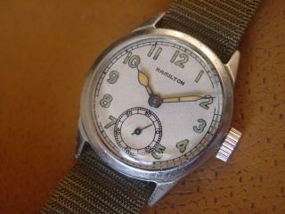 World War 2 Era Hamilton Military Issue Wrist Watch.  Cal.  987a