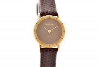 Bulova P9 Classic Ladies Gold Plated Quartz Petite Watch 1397