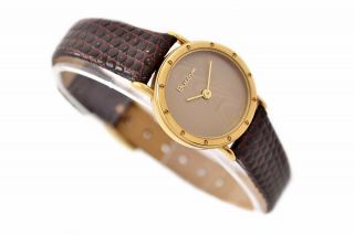 Bulova P9 Classic Ladies Gold Plated Quartz Petite Watch 1397 5