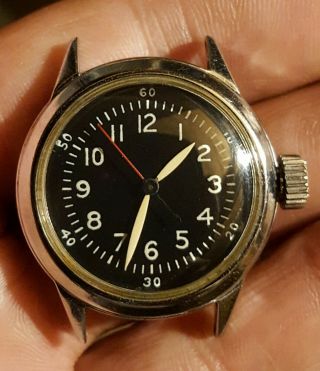 1944 Waltham 6/0 42 Type A 11 Military Wristwatch Rare