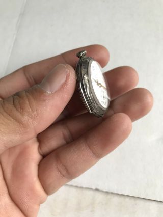 Vintage RARE Gruen Sterling Silver Trench Watch Hallmarked Pocket Watch 2