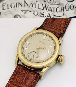 Rare Vintage Antique 1902 Elgin Usa Mens Transitional Mechanical Wristwatch