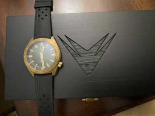 Ventus Northstar N - 7 Forest Green Heritage Diver Automatic Nh35 Brass Sapphire