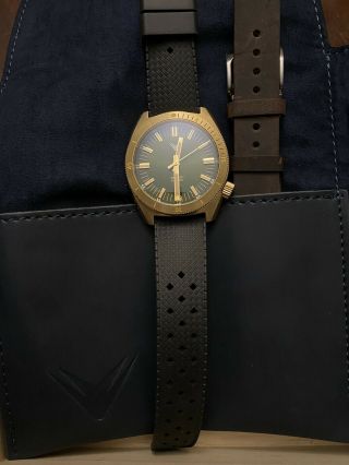 Ventus Northstar N - 7 Forest Green Heritage Diver Automatic NH35 Brass Sapphire 4