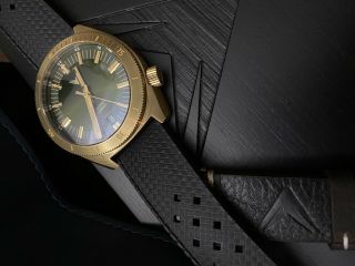 Ventus Northstar N - 7 Forest Green Heritage Diver Automatic NH35 Brass Sapphire 7